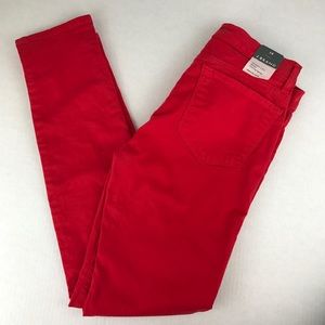 JBrand 811 Skinny Twill Jeans Bright Red 811K120